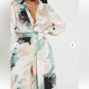 Fashion Nova Multicolor Tie-Waist jumpsuit